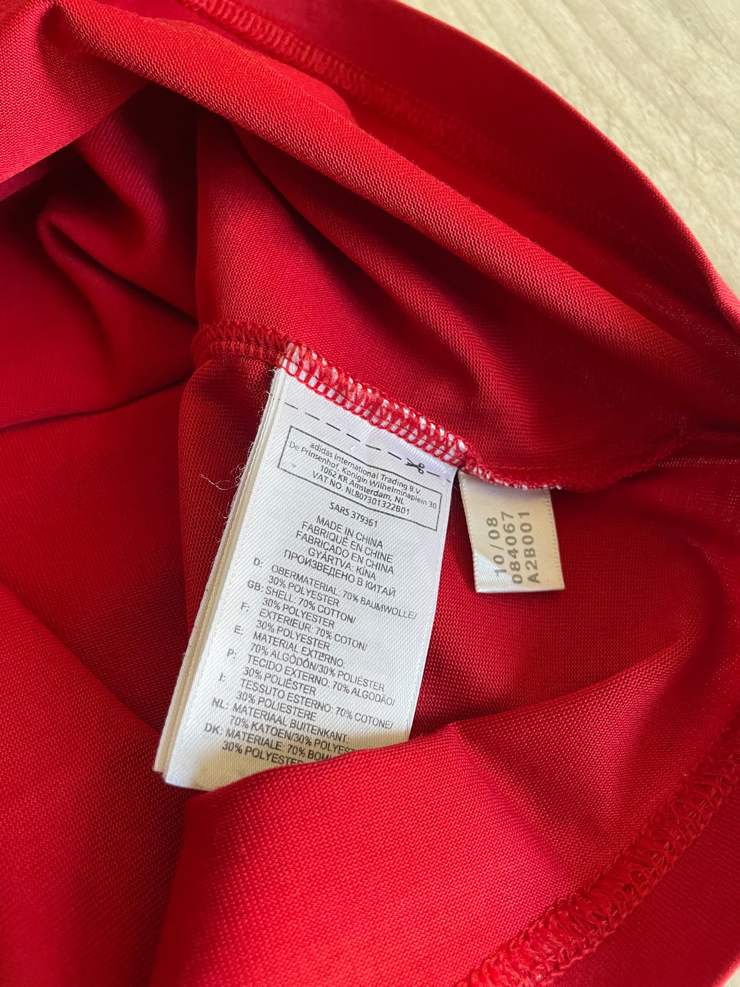 Adidas Vintage Red Training T-shirt