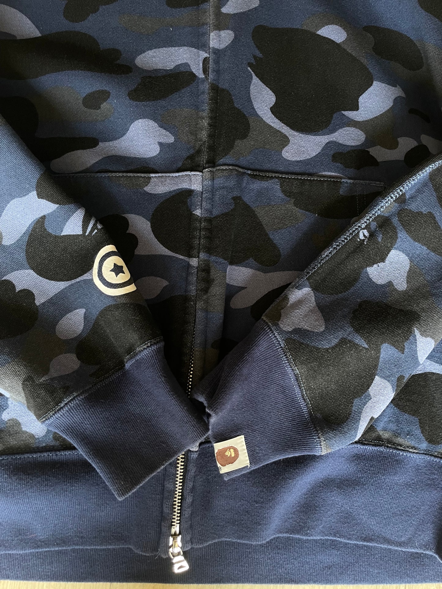 Bape 1st Camo Blue Full-Zip Shark Hoodie