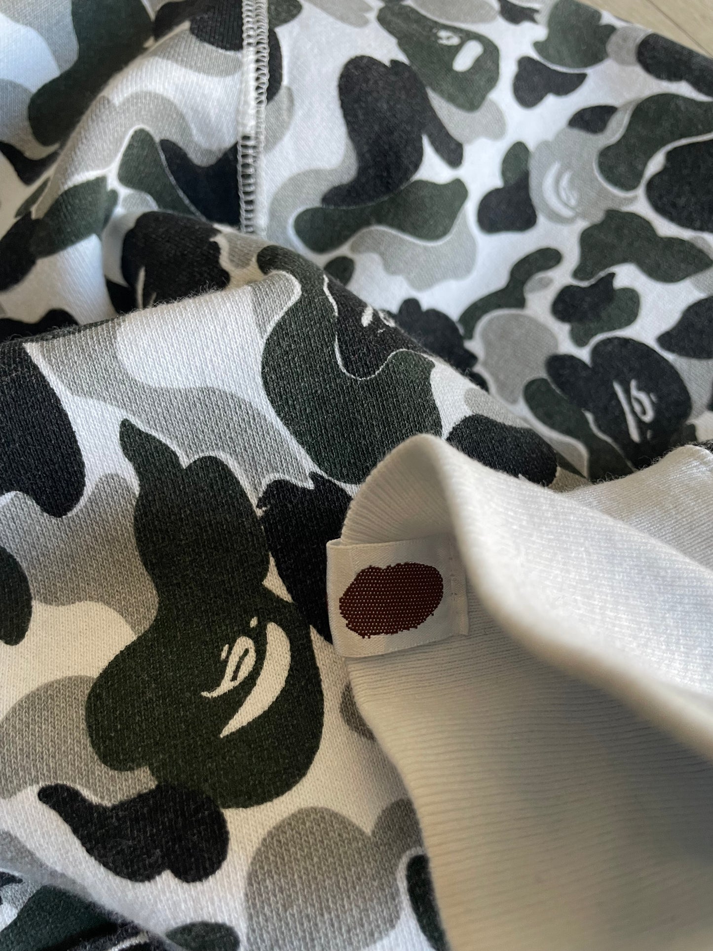 Bape White Camo Shark Full-Zip Hoodie