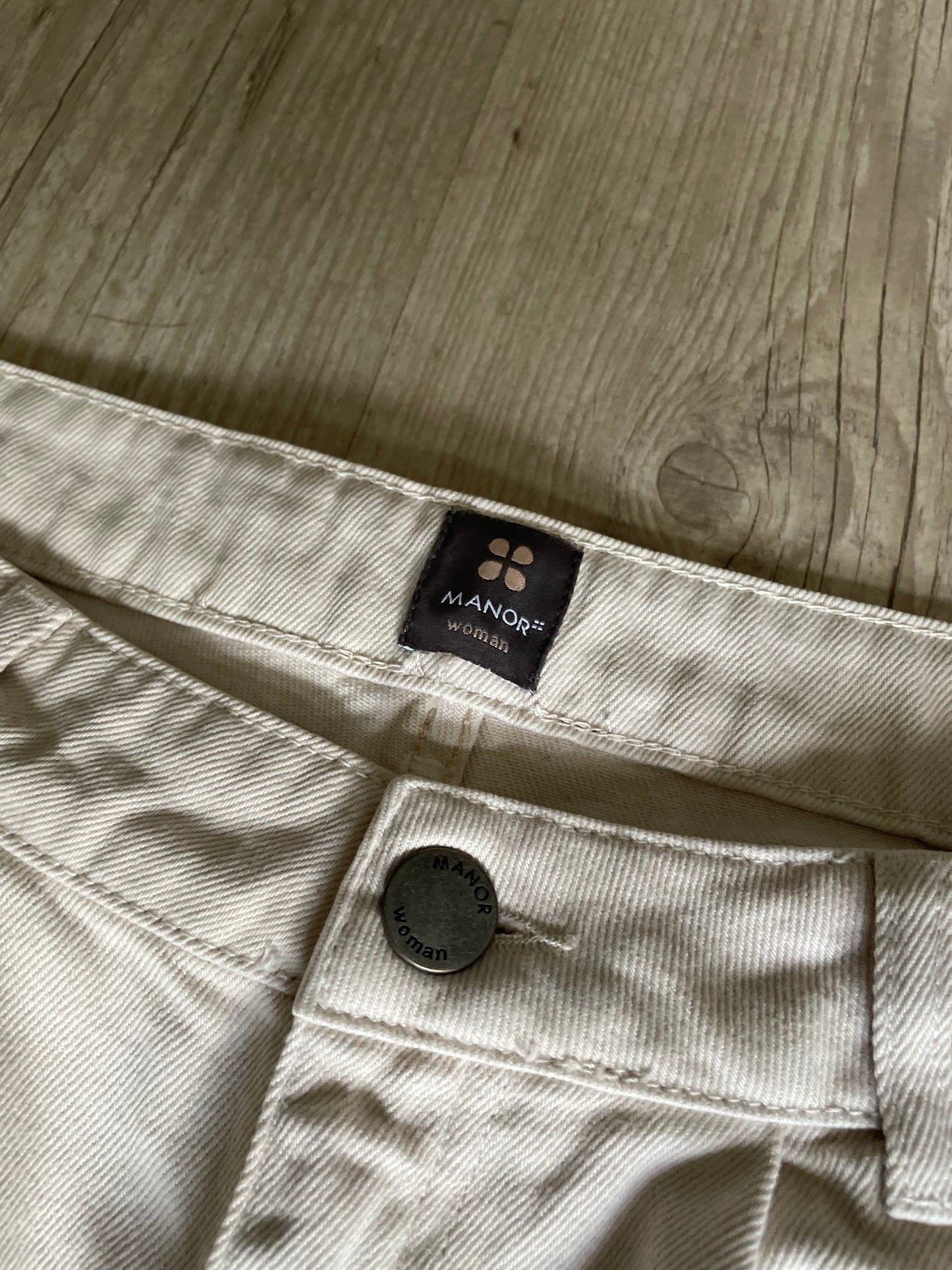Vintage Cream Baggy Jorts
