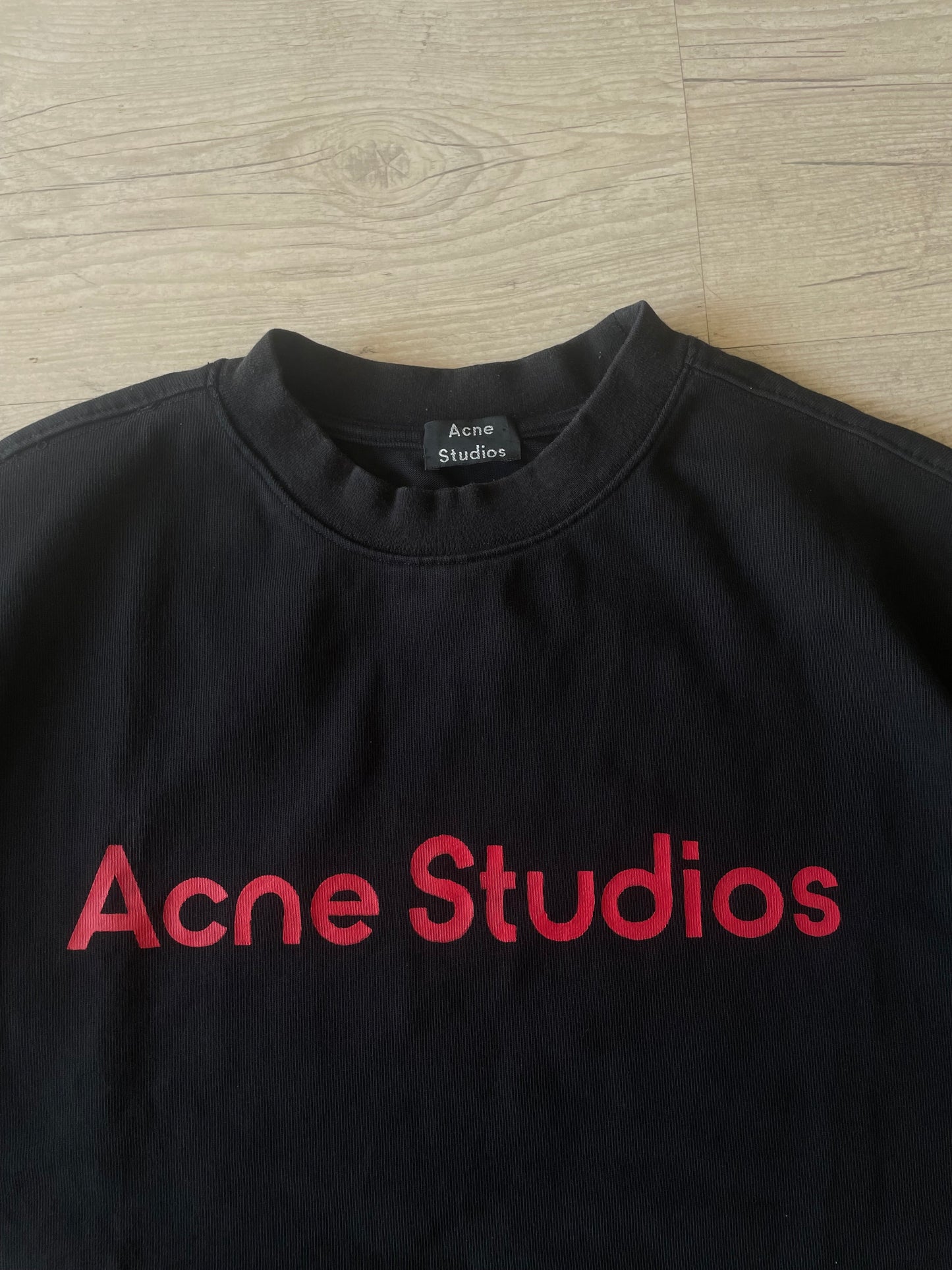 Acne Studios Red Spellout Logo T-shirt
