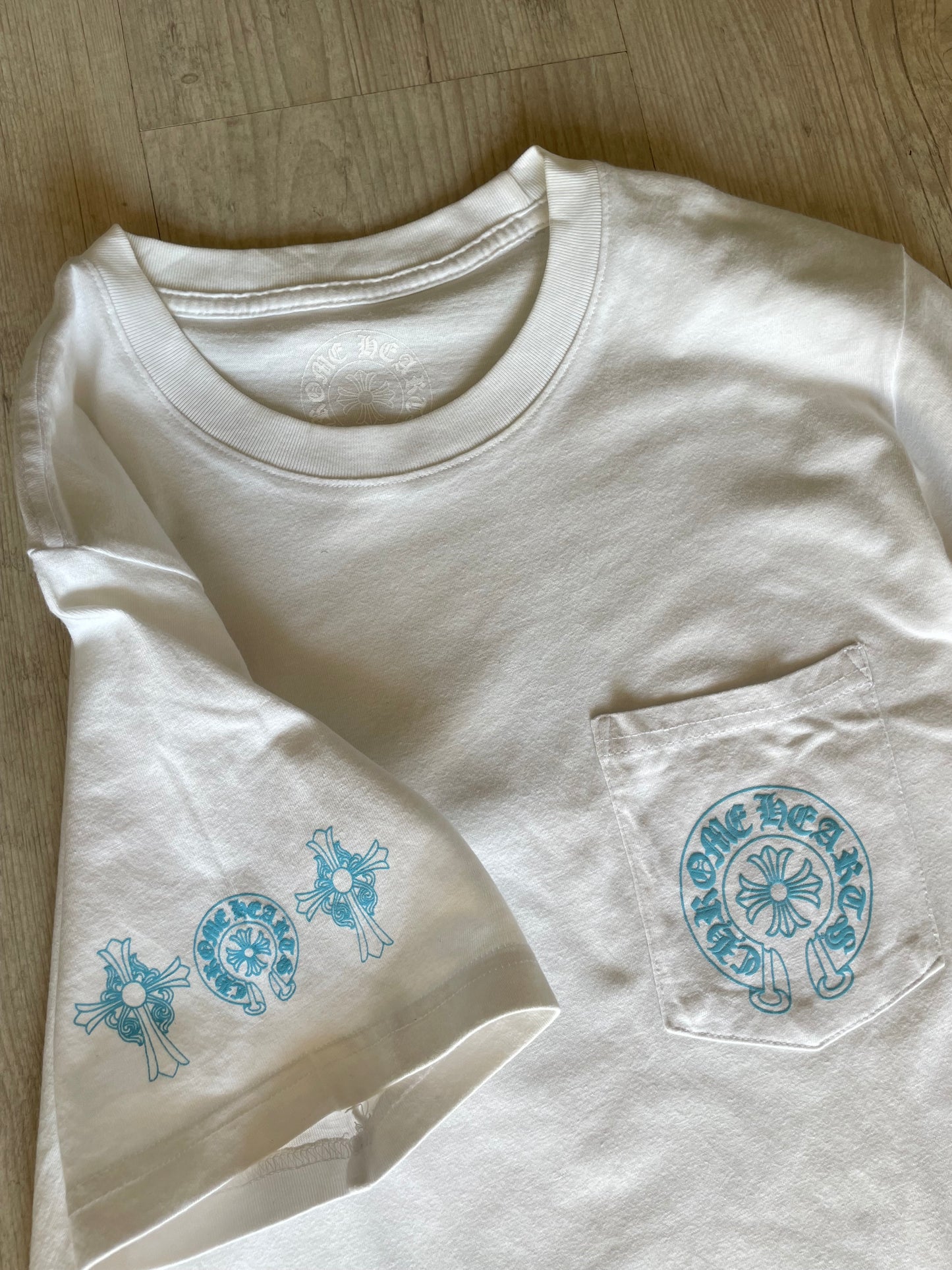 Chrome Hearts Baby Blue Triple Cross T-shirt