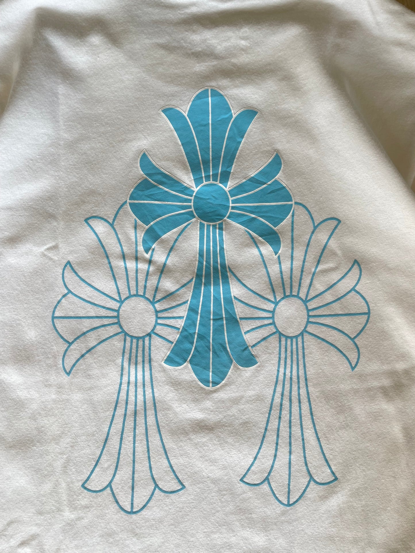 Chrome Hearts Baby Blue Triple Cross T-shirt