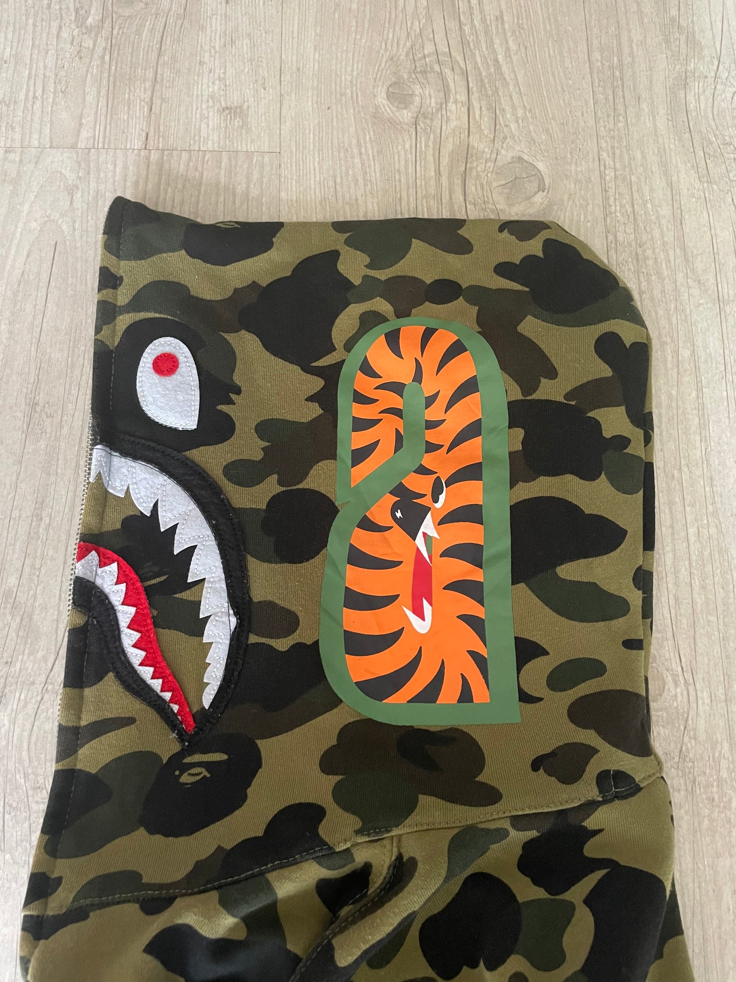 Bape 1st Camo Brown Full Zip Shark Hoodie