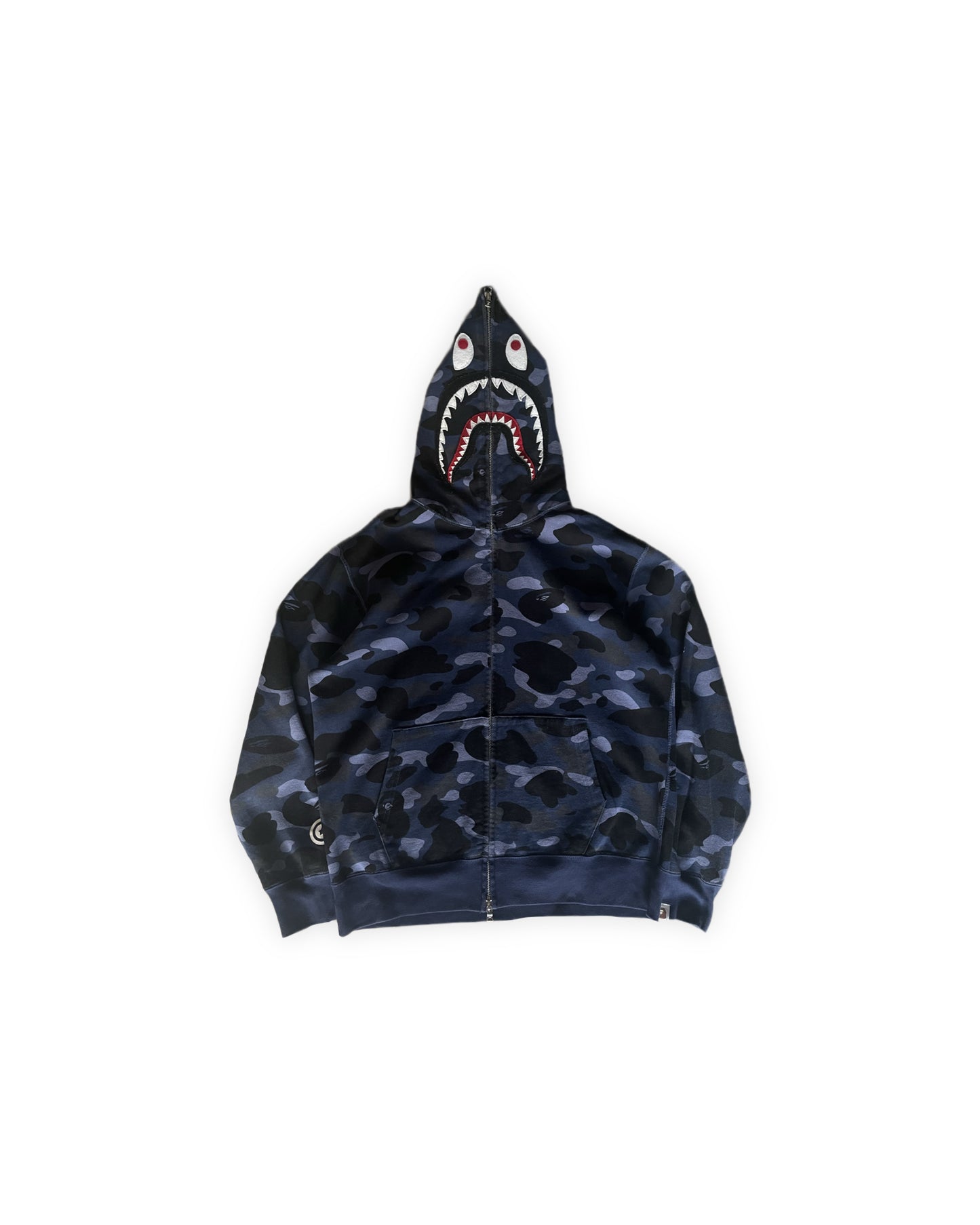Bape 1st Camo Blue Full-Zip Shark Hoodie