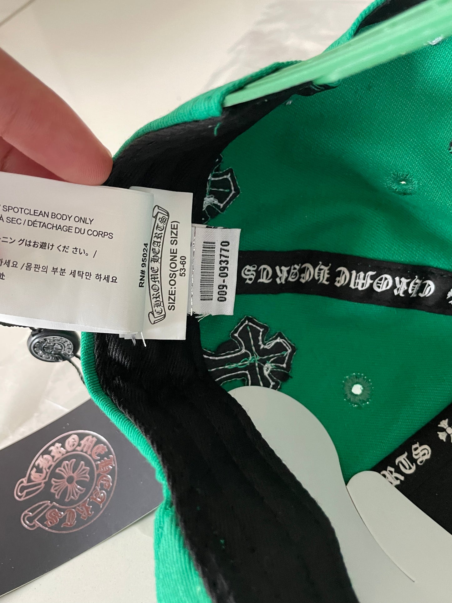 Chrome Hearts Green Crosses Cap