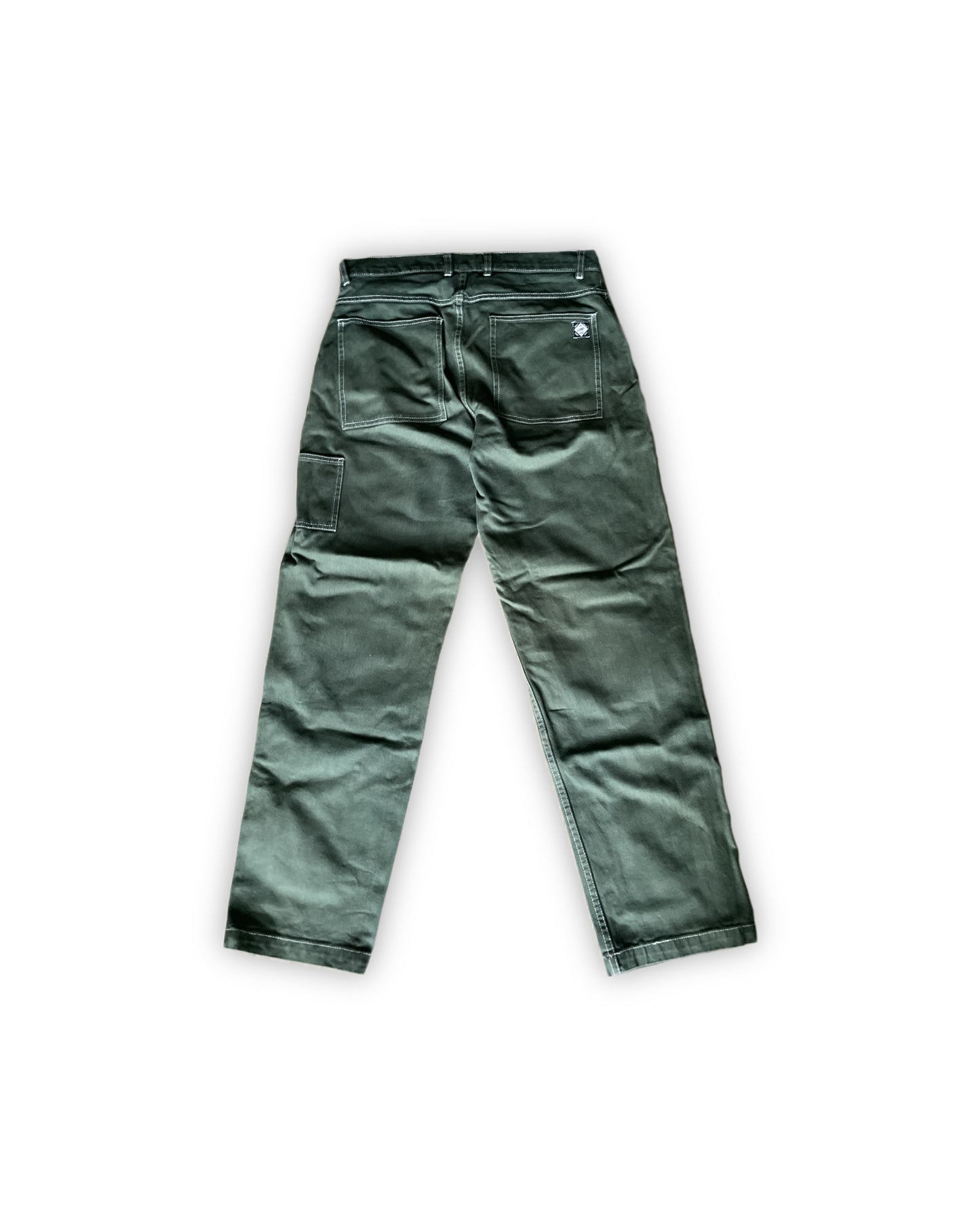 Zara Denim Double Knee Green Jeans