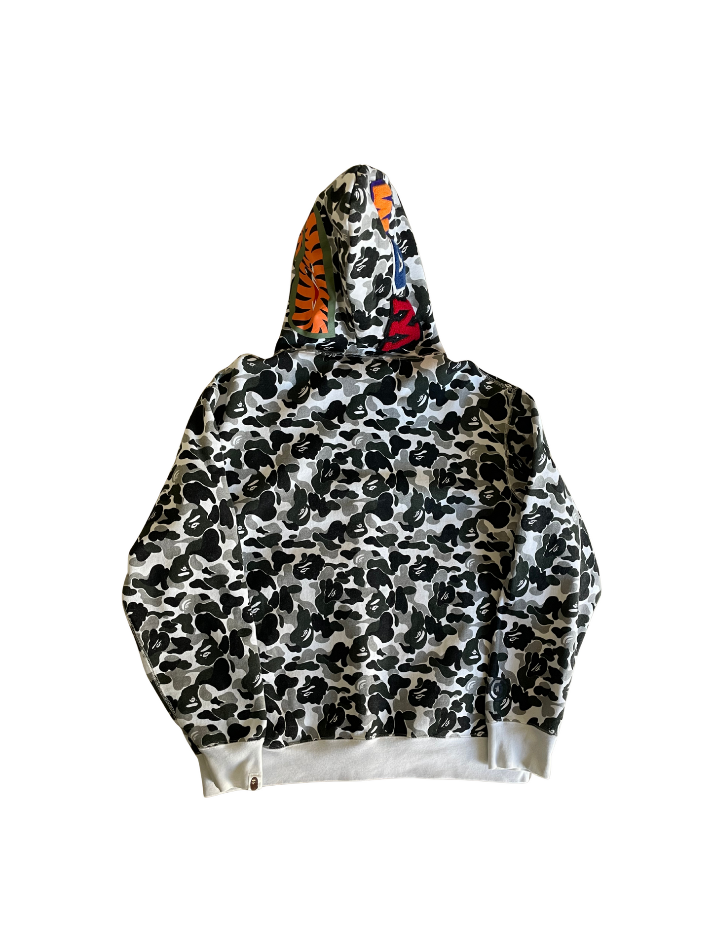 Bape White Camo Shark Full-Zip Hoodie