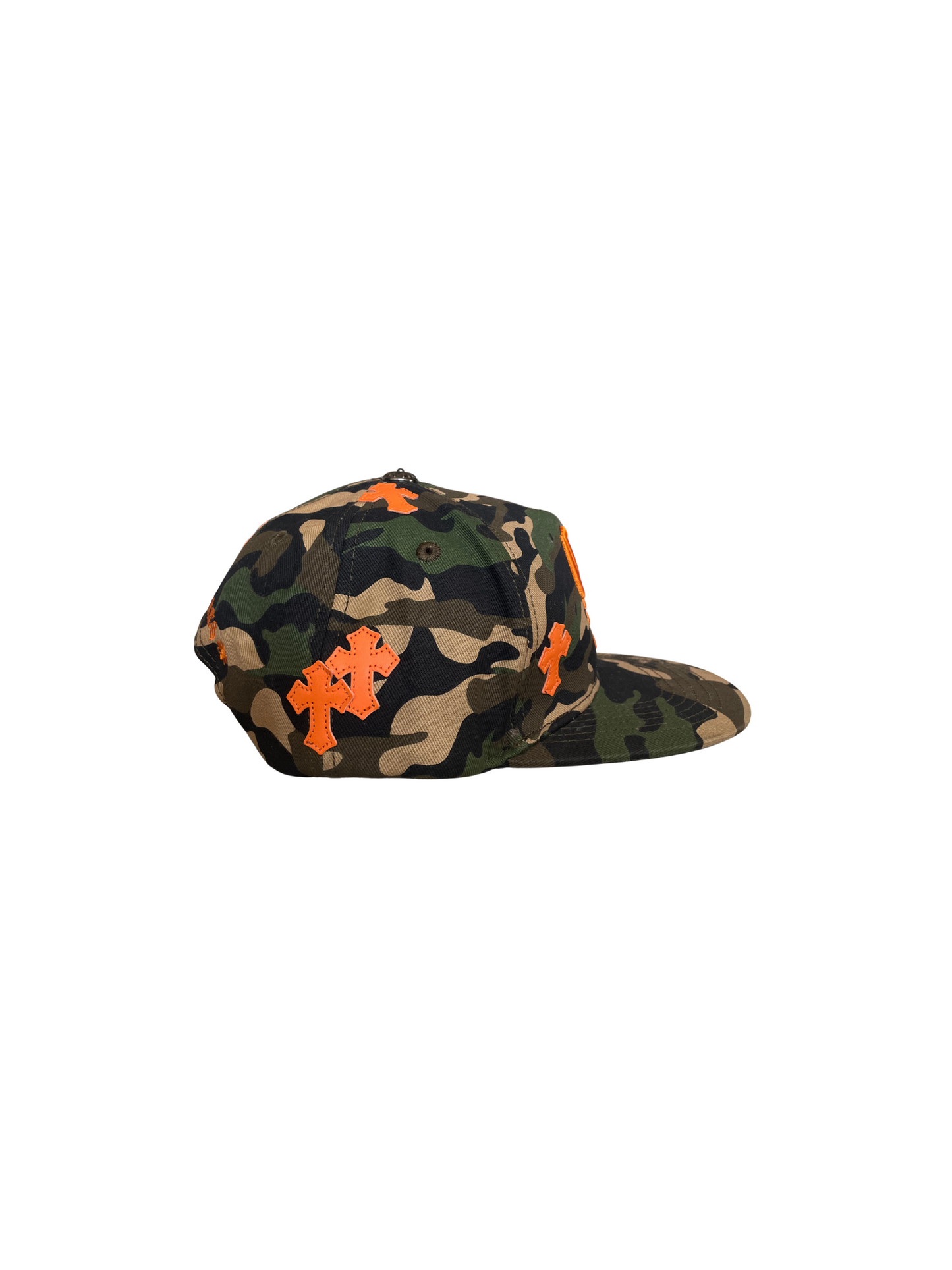 Chrome Hearts Camo and Orange Crosses Cap