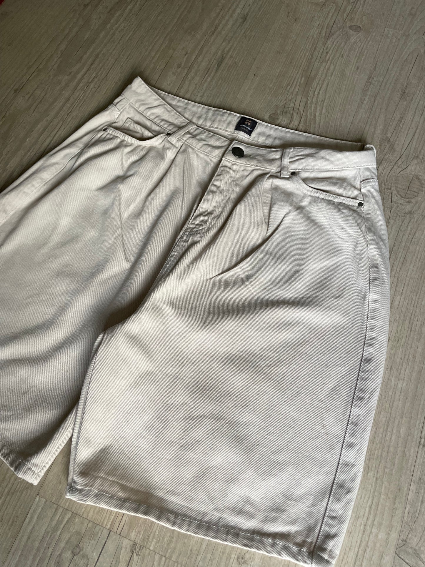 Vintage Cream Baggy Jorts