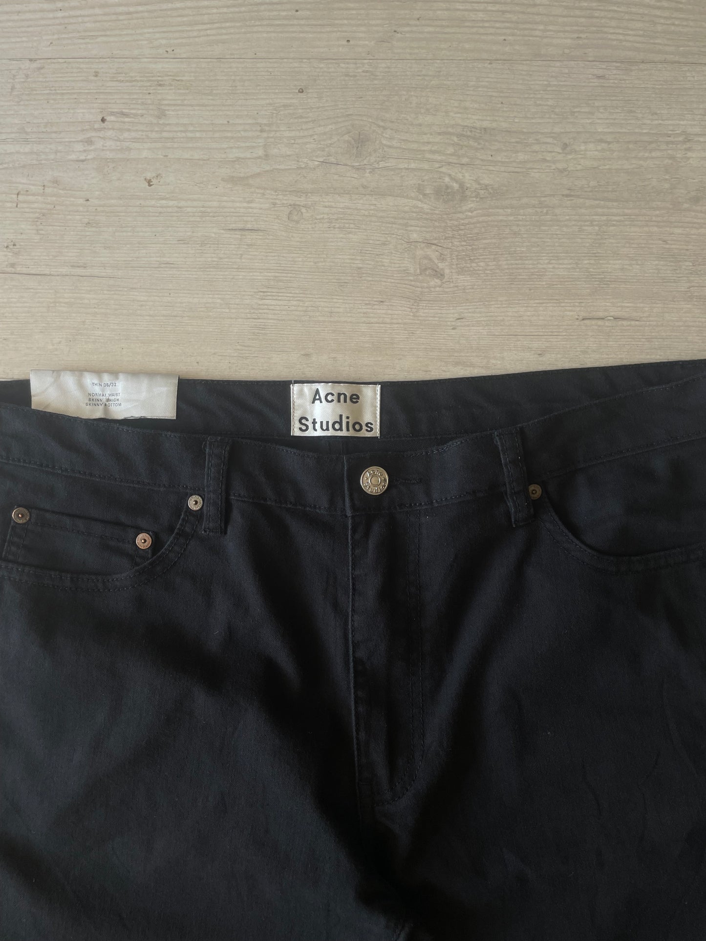 Acne Studios Stockholm Slim Black Jeans