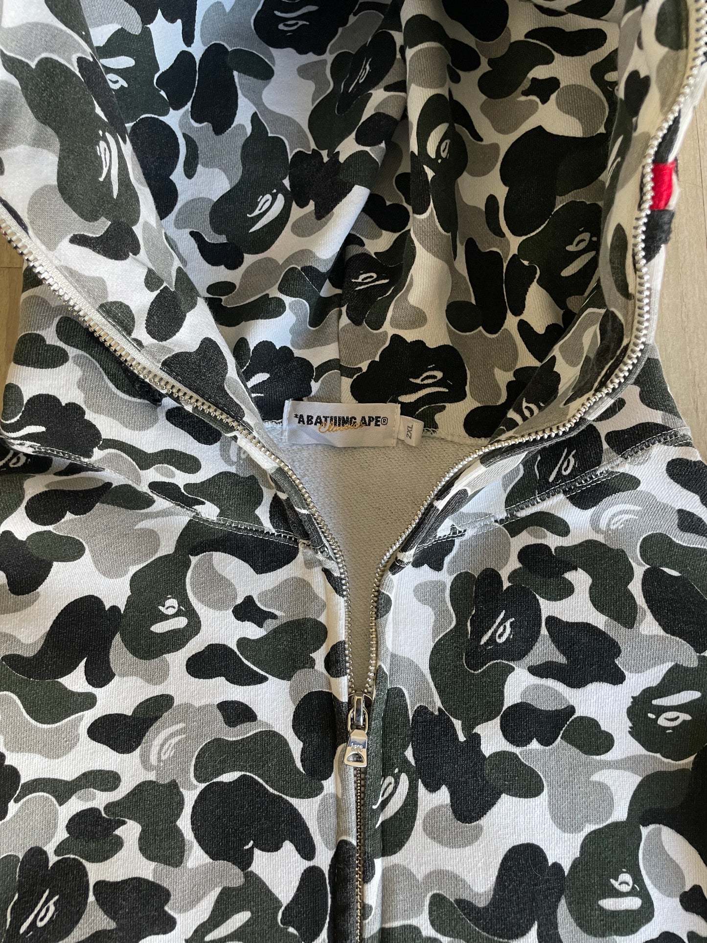 Bape White Camo Shark Full-Zip Hoodie