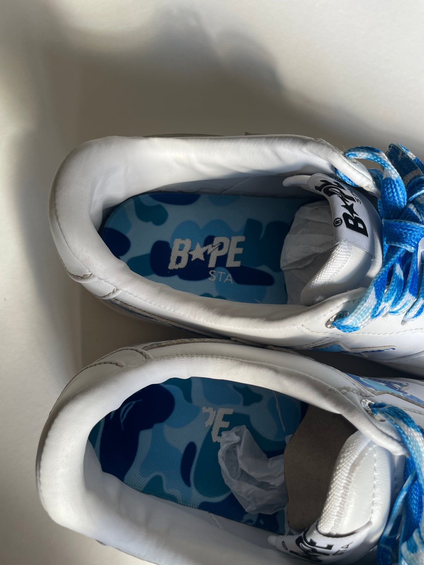 A Bathing Ape Bapesta White/Blue