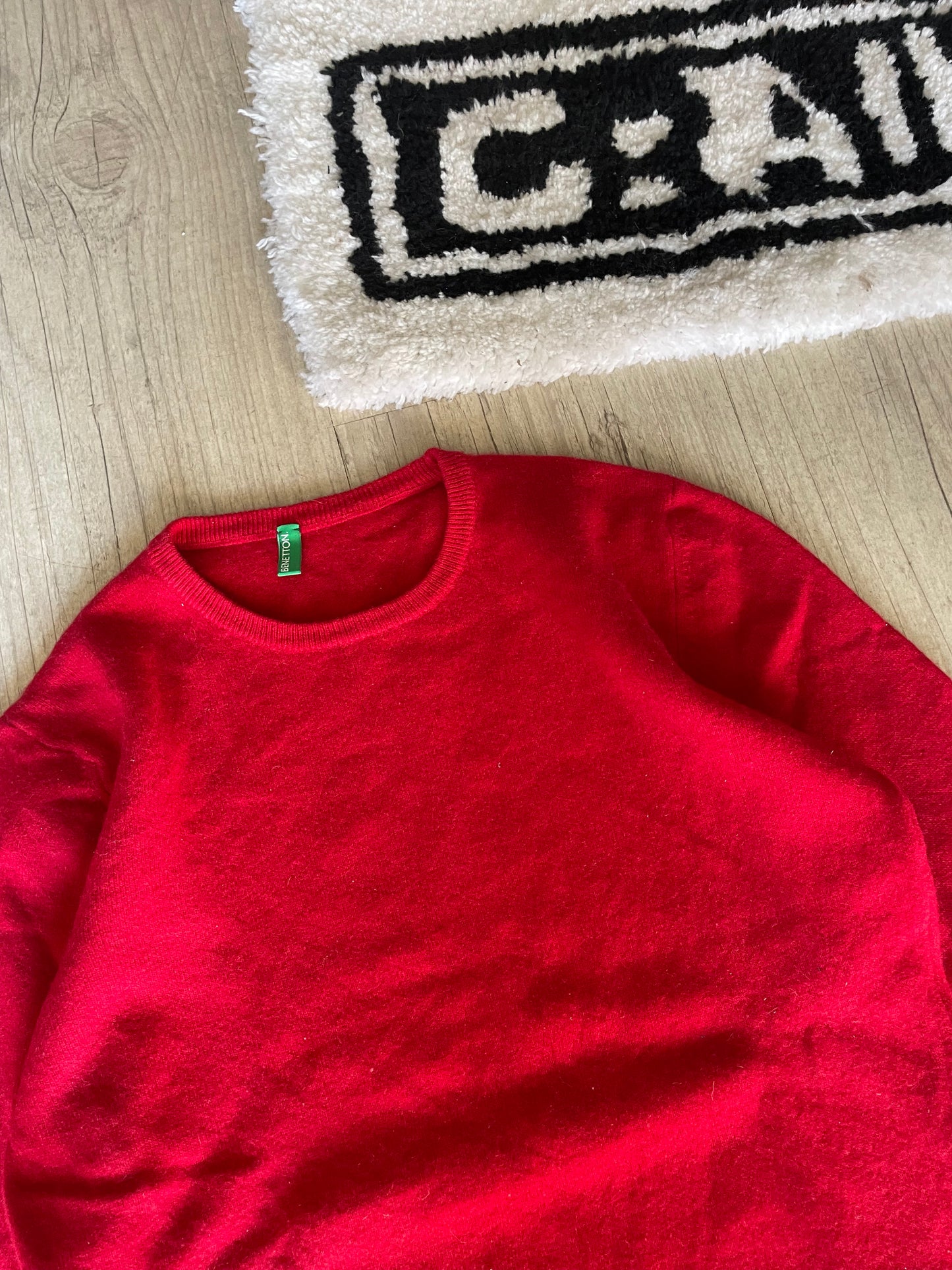 Benetton Red Knit Sweater