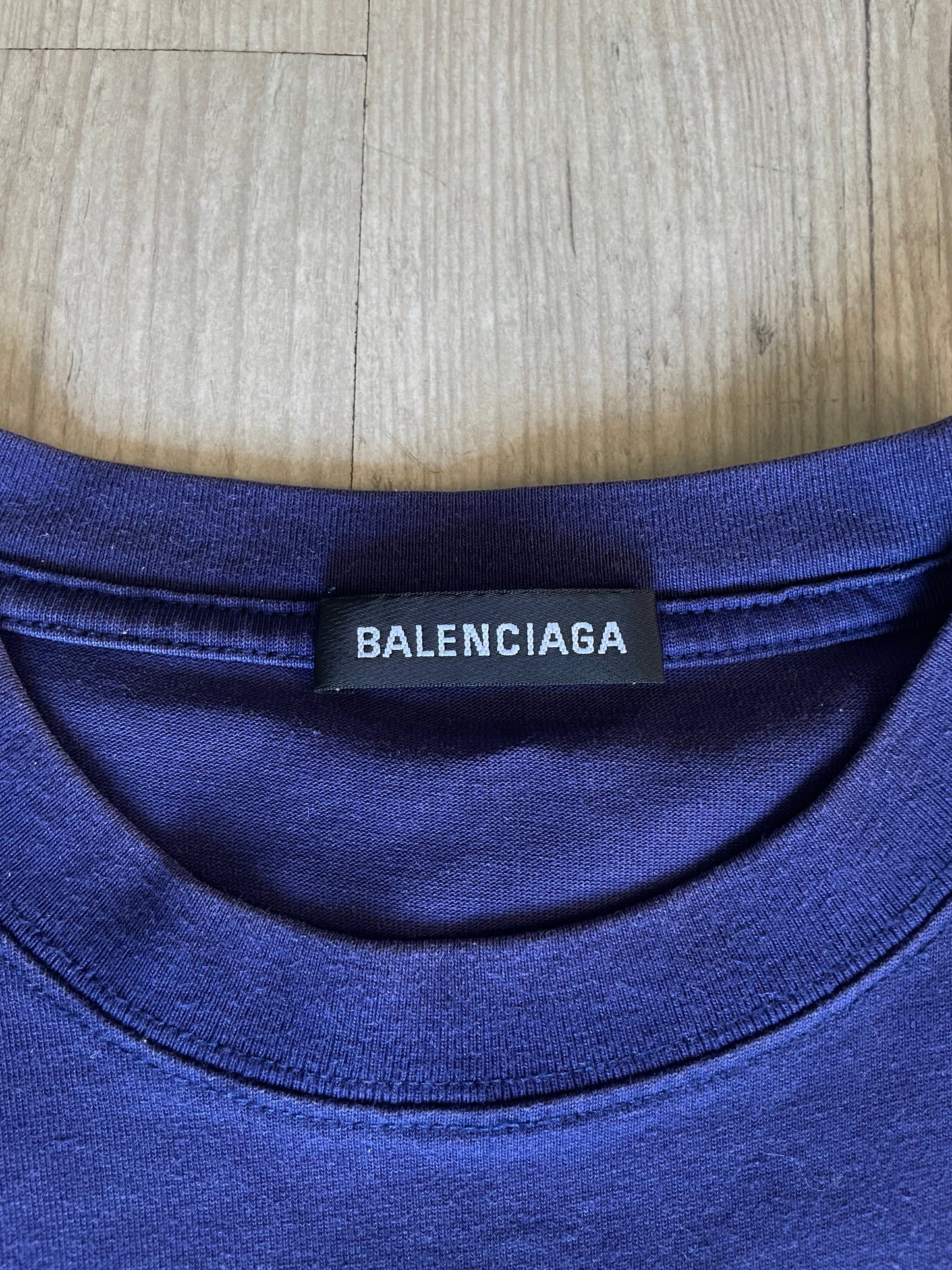 Balenciaga Copyright Logo Blue T-shirt