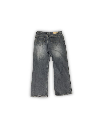 Bluegrass Stonewash Black Relaxed Bootcut Jeans