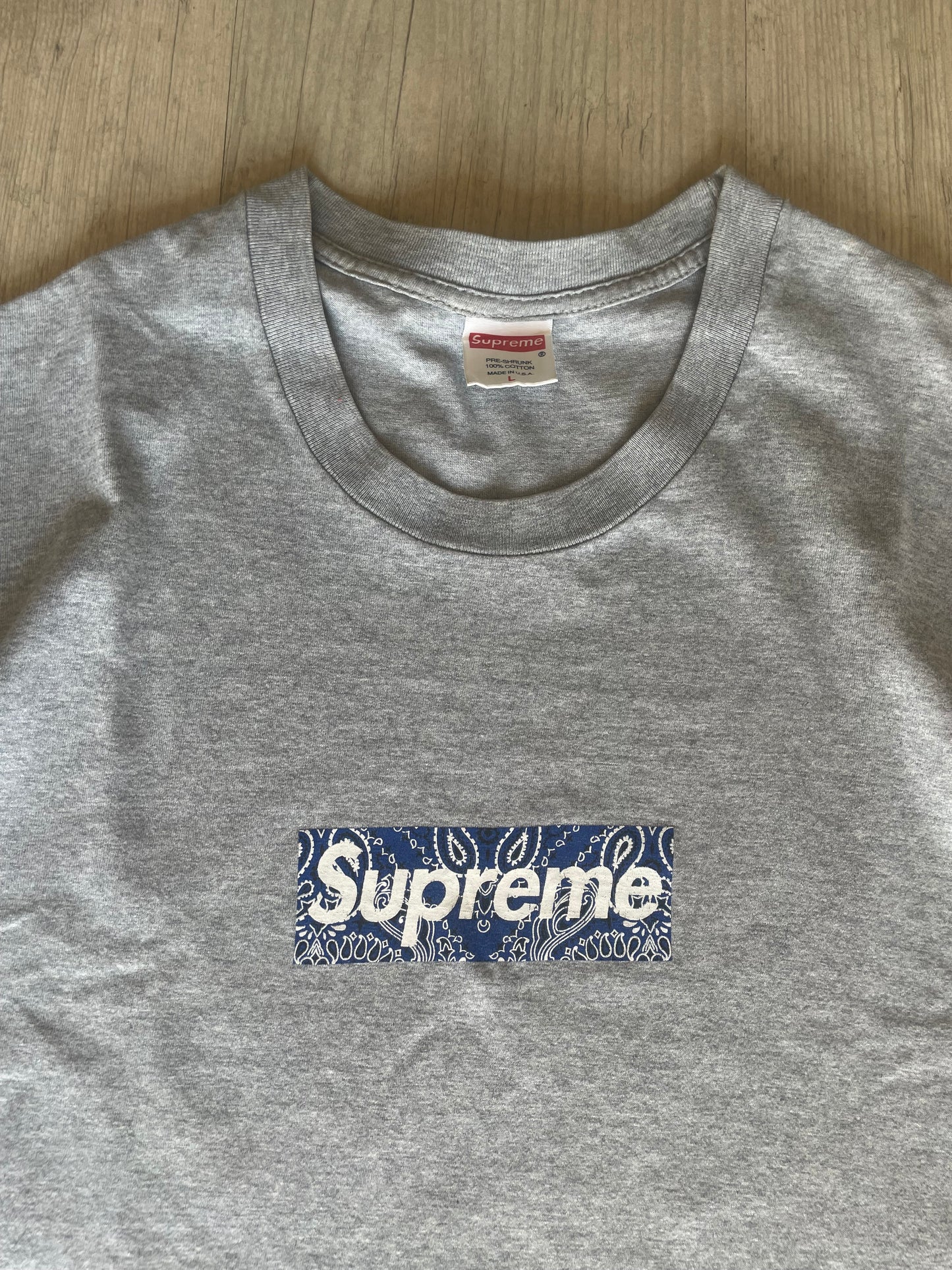 Supreme Blue Bandana Box Logo T-shirt
