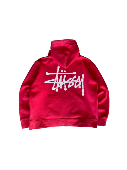 Stüssy Signature Logo Red Hoodie