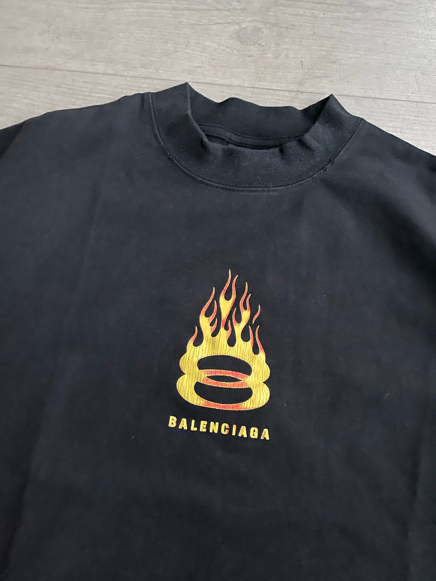 Balenciaga Burning Unity Distressed T-shirt