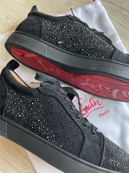 Christian Louboutin Black Crystal Low Top