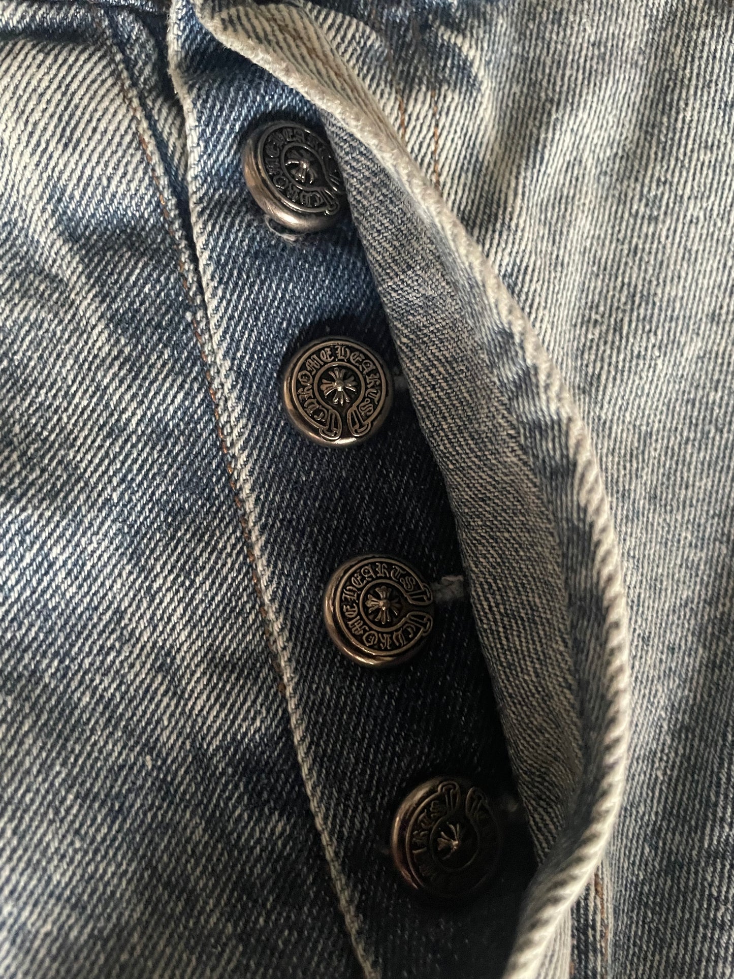 Chrome Hearts Cross Patch Blue Jeans