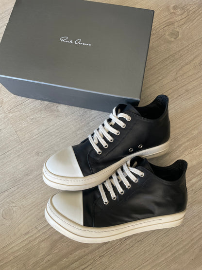 Rick Owens Ramone Low Black Leather