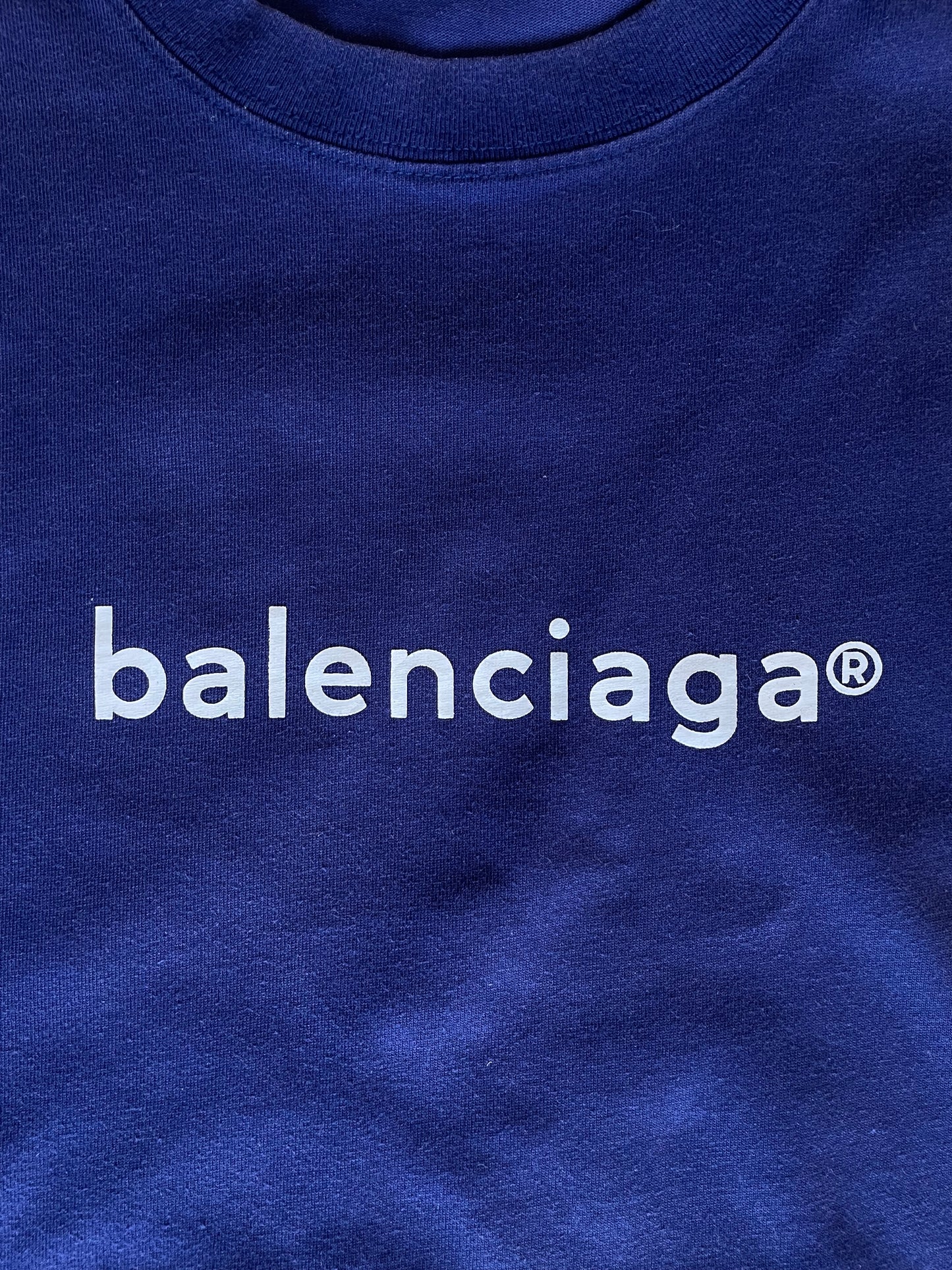 Balenciaga Copyright Logo Blue T-shirt