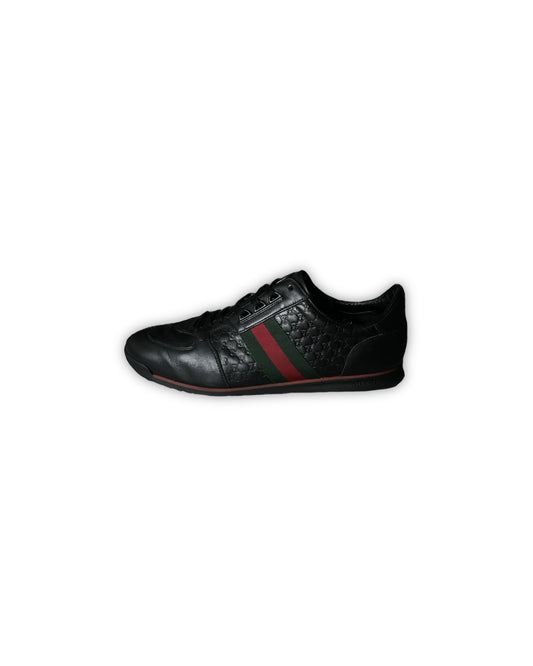 Gucci Microguccissima Leather Web Black Sneakers