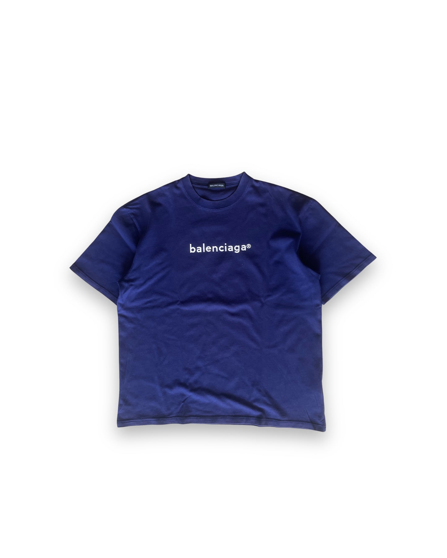 Balenciaga Copyright Logo Blue T-shirt
