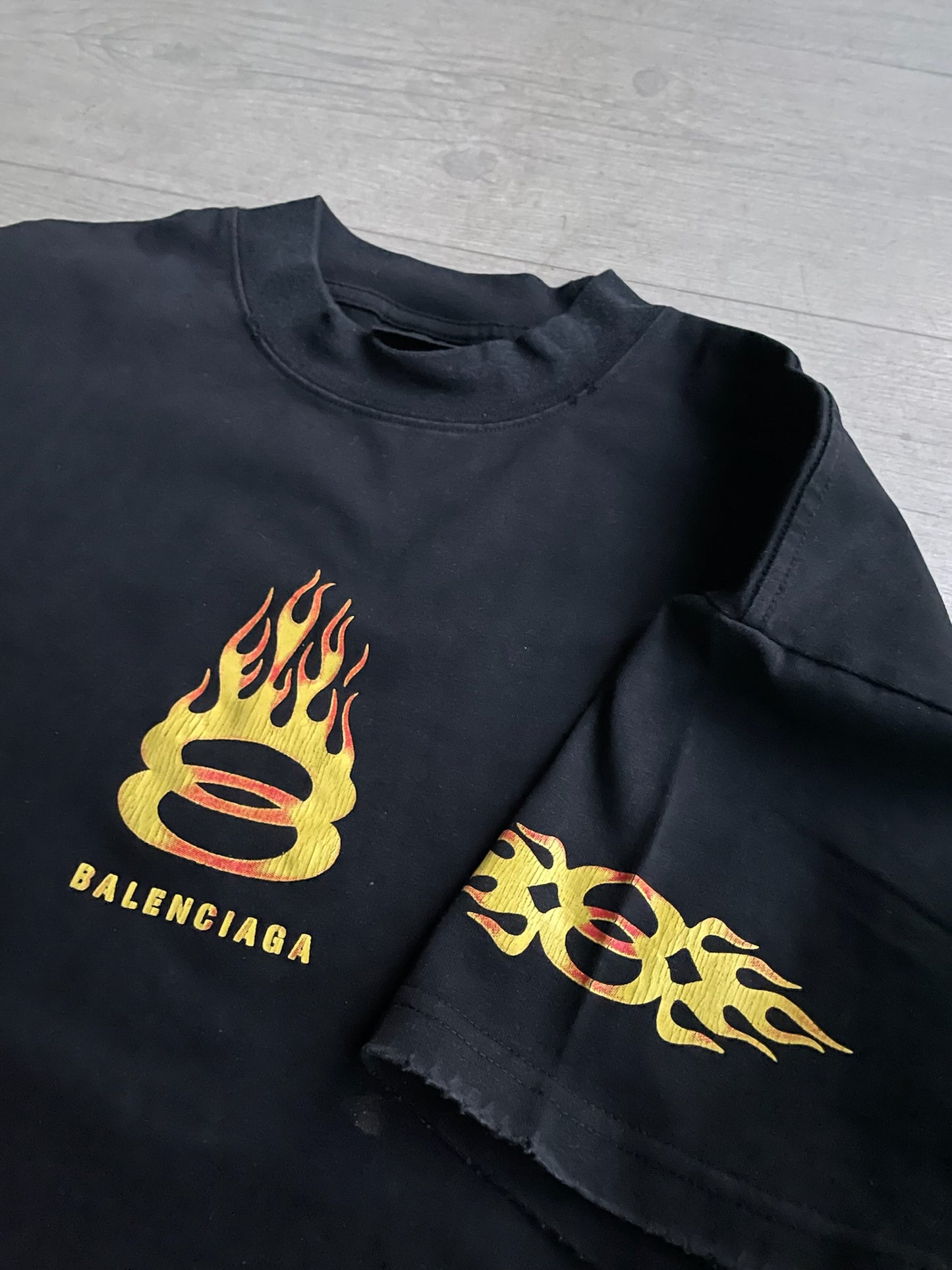 Balenciaga Burning Unity Distressed T-shirt