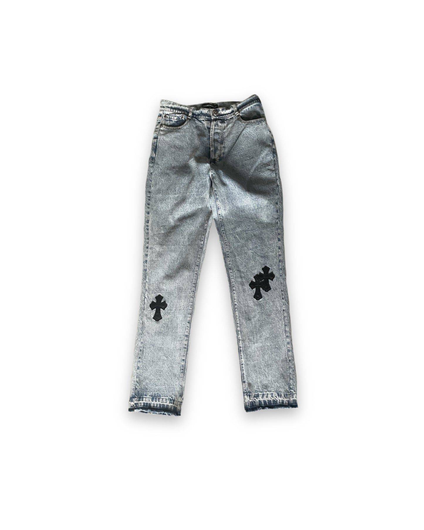 Chrome Hearts Cross Patch Blue Jeans