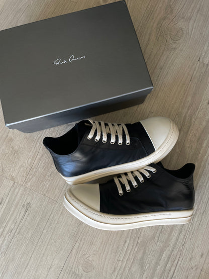 Rick Owens Ramone Low Black Leather