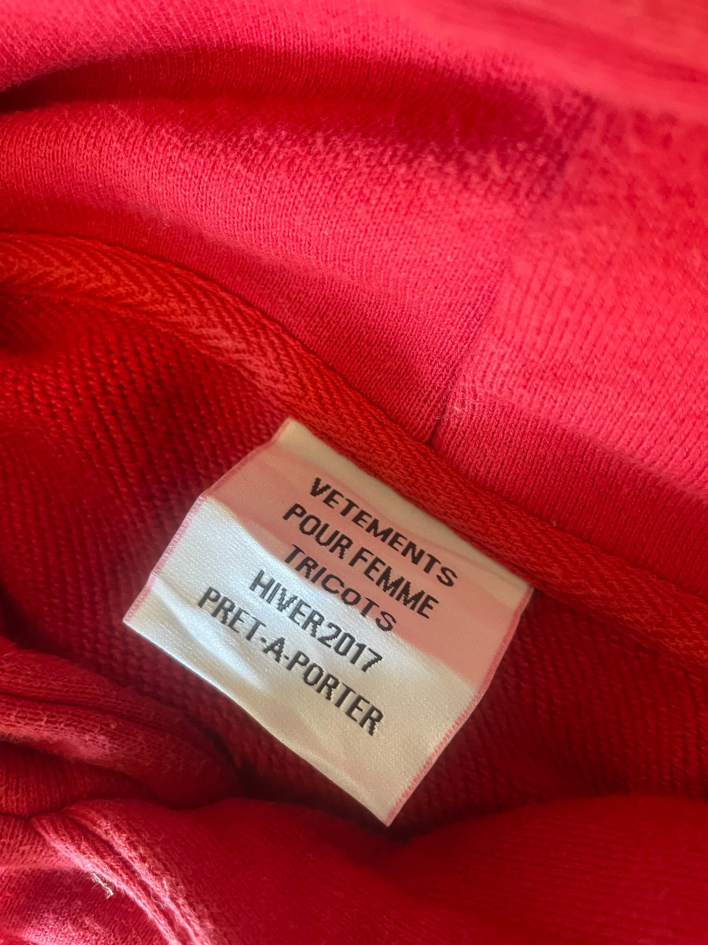 Vetements A/W17 Seoul Red Hoodie