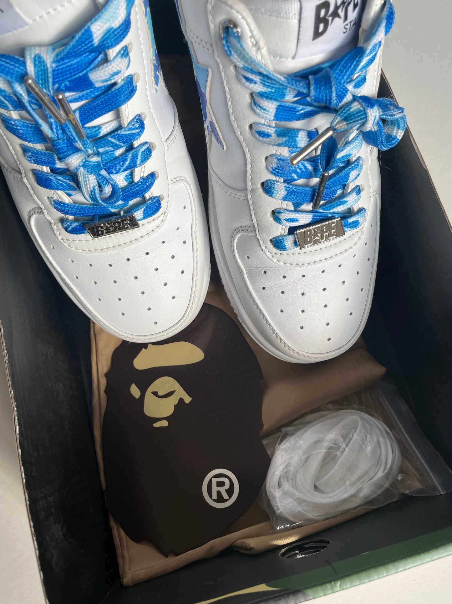 A Bathing Ape Bapesta White/Blue