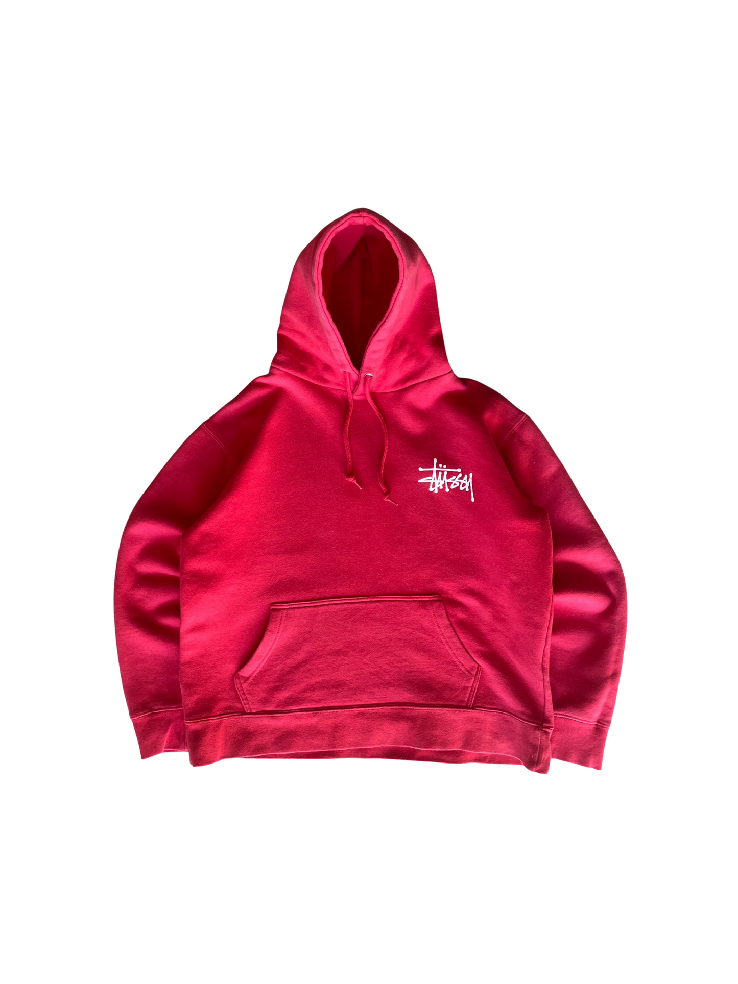 Stüssy Signature Logo Red Hoodie