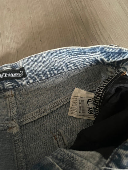 Chrome Hearts Cross Patch Blue Jeans