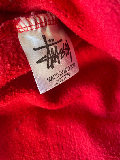 Stüssy Signature Logo Red Hoodie