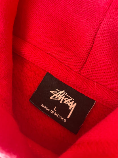 Stüssy Signature Logo Red Hoodie