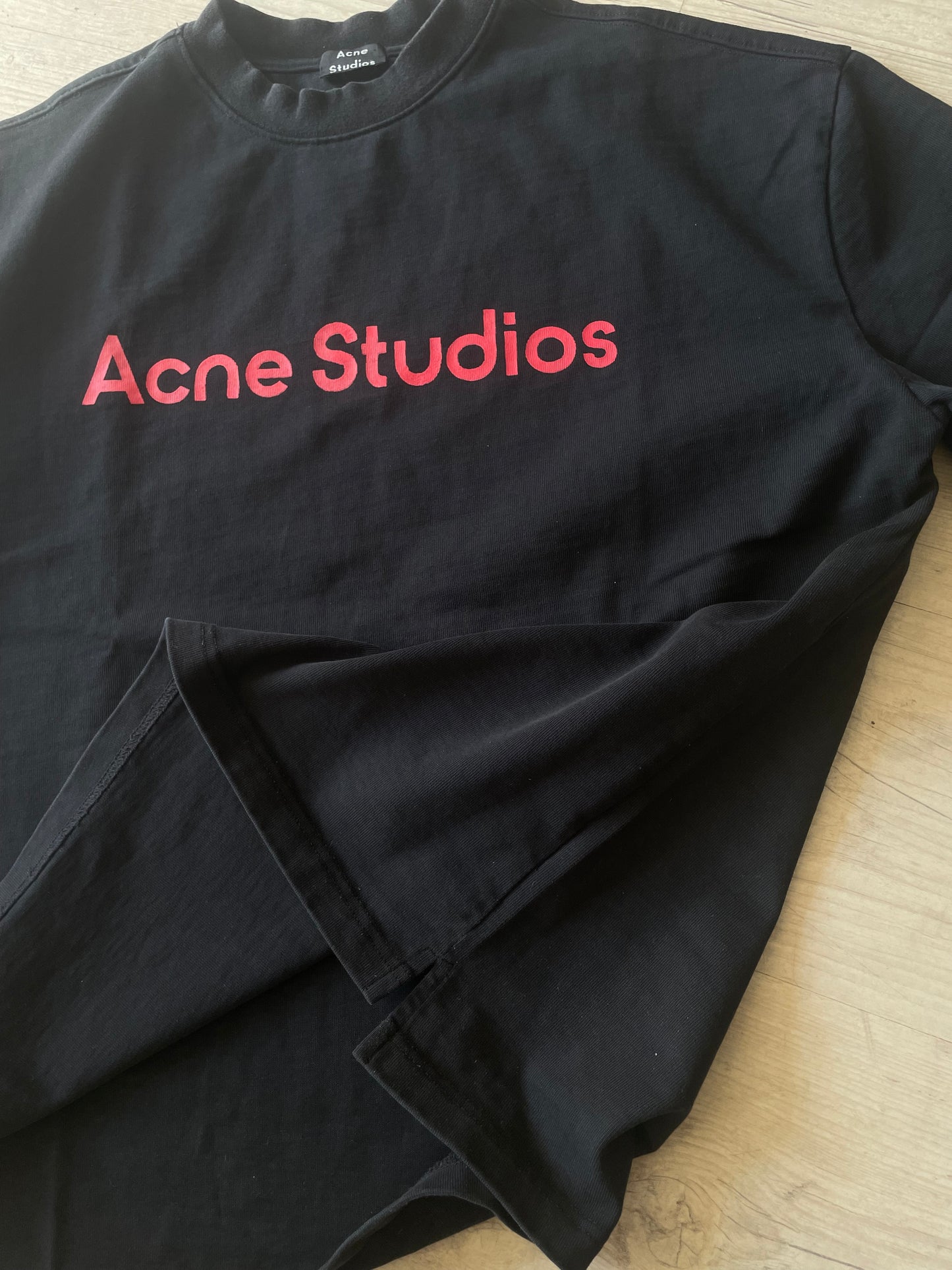 Acne Studios Red Spellout Logo T-shirt