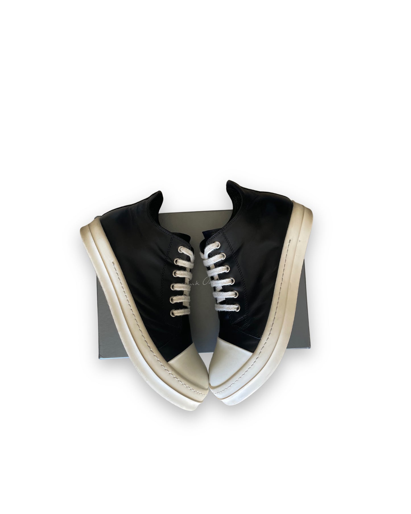 Rick Owens Ramone Low Black Leather