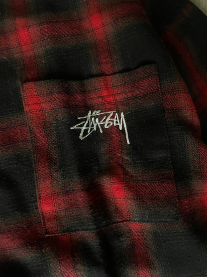 Stüssy Red/Black Signature Logo Flannel
