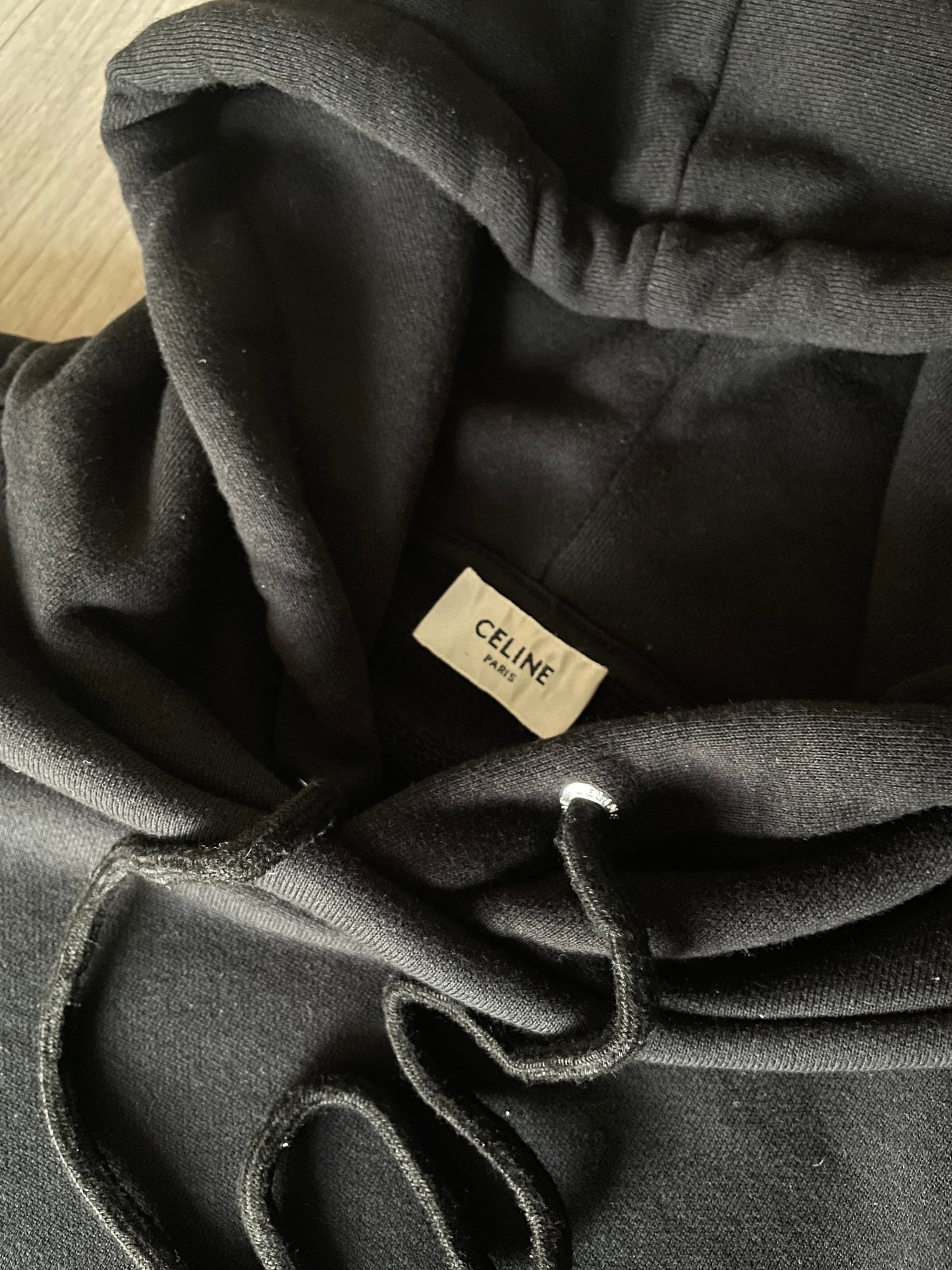 Celine Triomphe Logo Black Hoodie