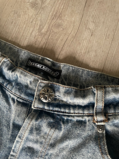 Chrome Hearts Cross Patch Blue Jeans