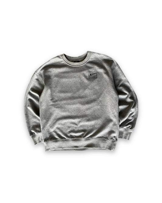 Stüssy x Nike Grey Crewneck Sweater