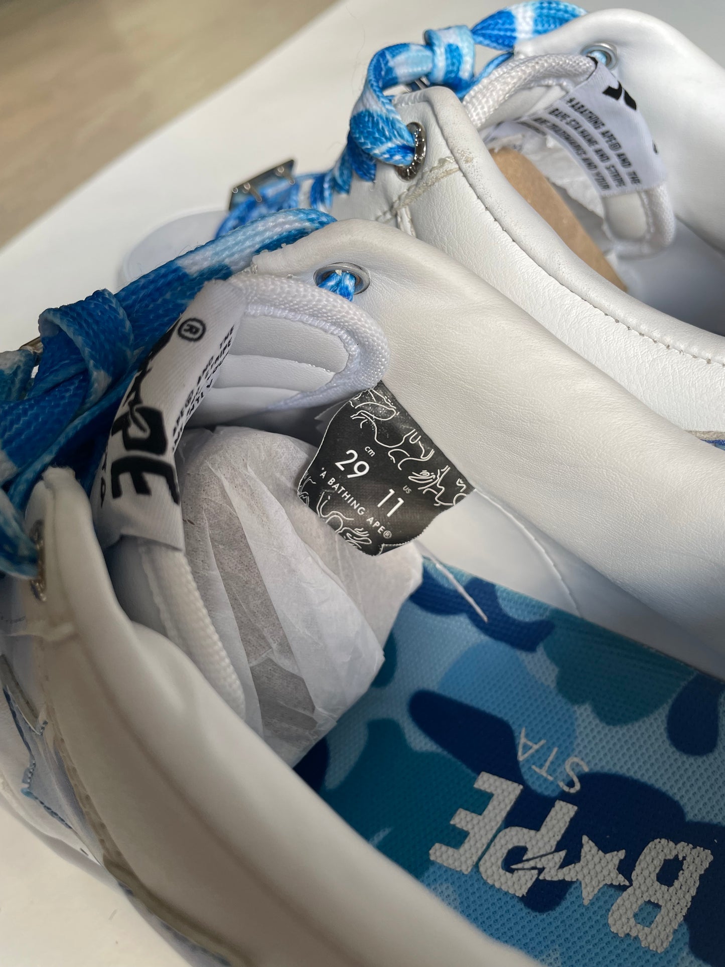 A Bathing Ape Bapesta White/Blue