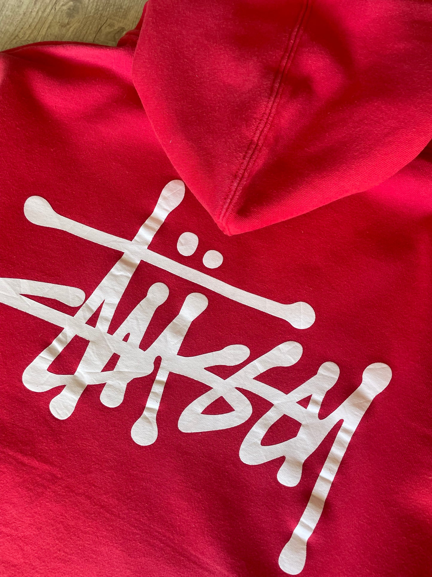 Stüssy Signature Logo Red Hoodie