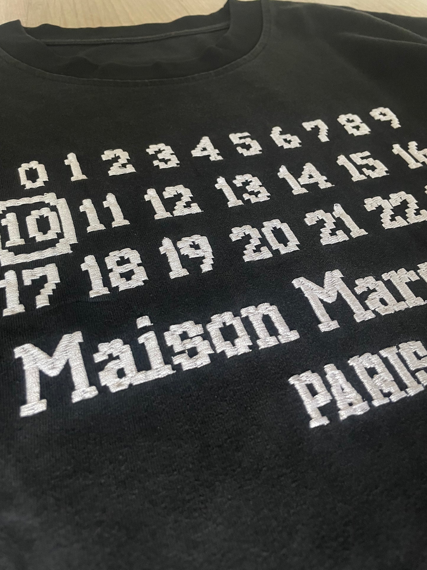 Maison Margiela Embroidered  Numbers T-shirts