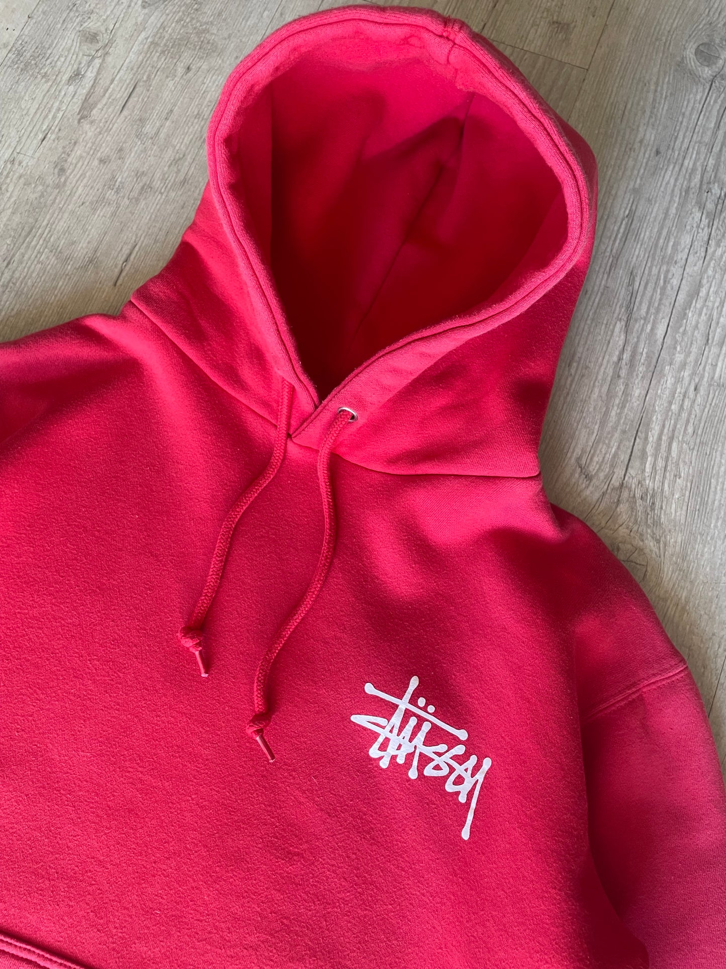 Stüssy Signature Logo Red Hoodie