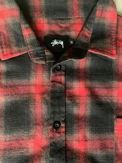 Stüssy Red/Black Signature Logo Flannel