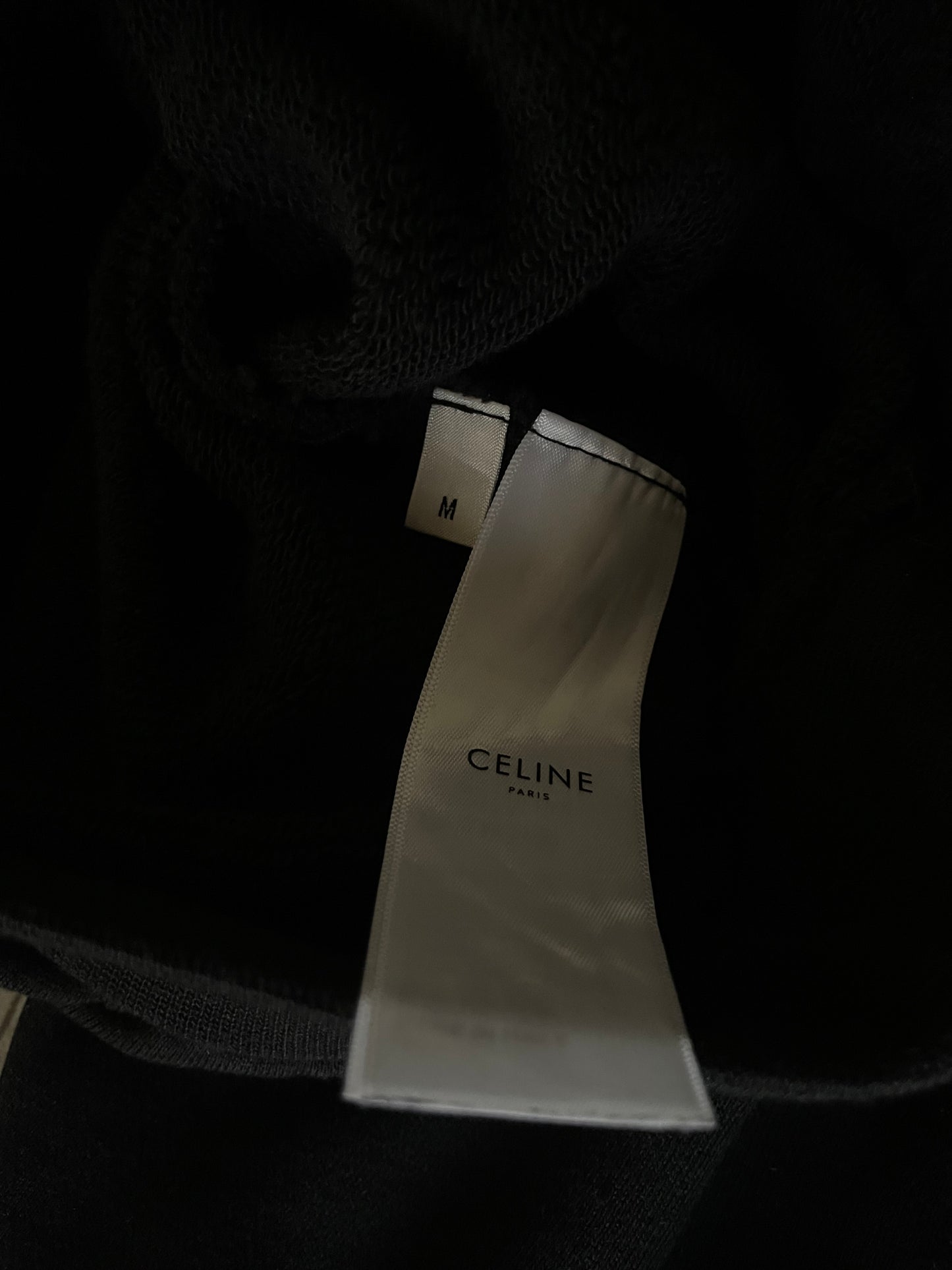 Celine Triomphe Logo Black Hoodie